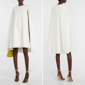 Roksanda Ivory Cape Sleeve Shift Dress Bridal Minimalist Size 8 US (12 UK)